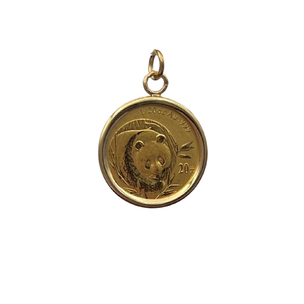 1/20oz 0.999 Gold 2003 20 Yuan Panda Bullion Coin Pendant - Daisy Exclusive Jewellers