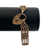 Antique Late-Victorian 9k Rose Gold Padlock and Gate Link Bracelet (c. 1870-1901) - Daise exclusive jewellers