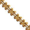 Estate Diamond 18k Gold 'X' Link Bracelet + Montreal Estate Jewelers
