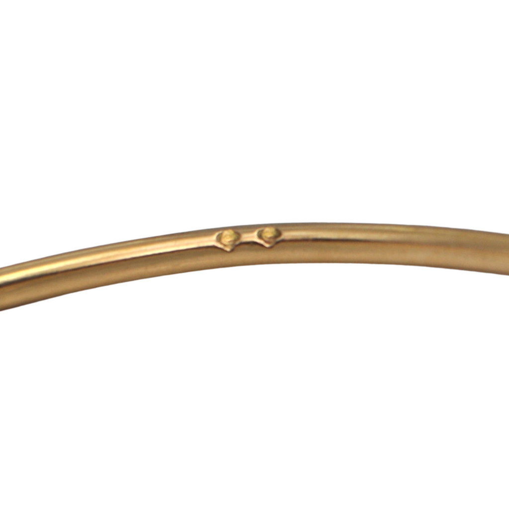 Vintage Moroccan Solid 18K Gold Bangle Bracelet + Montreal Estate Jewelers