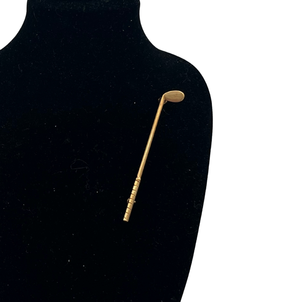 Vintage 14k yellow gold golf club pin - Daisy Exclusive Jewellers 1
