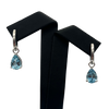 Daisy Exclusive 3.41ct Aquamarine Pear Drop Earring Enhancers 18k white gold - Daisy Exclusive Jewellers