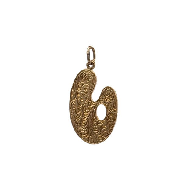 Vintage 14K Painters Palette with 5 cabochons -3