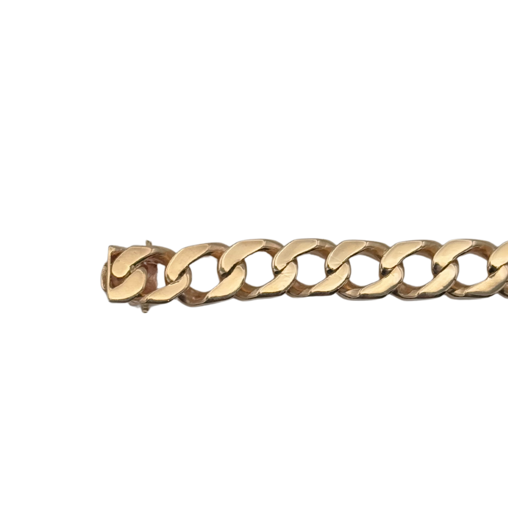 Vintage 14k Solid Rose Gold Curb Link Bracelet