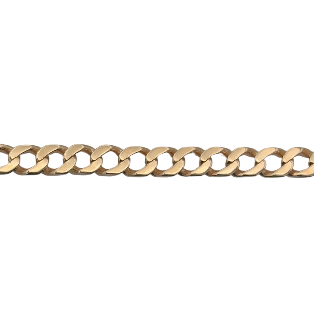Vintage 14k Solid Rose Gold Curb Link Bracelet