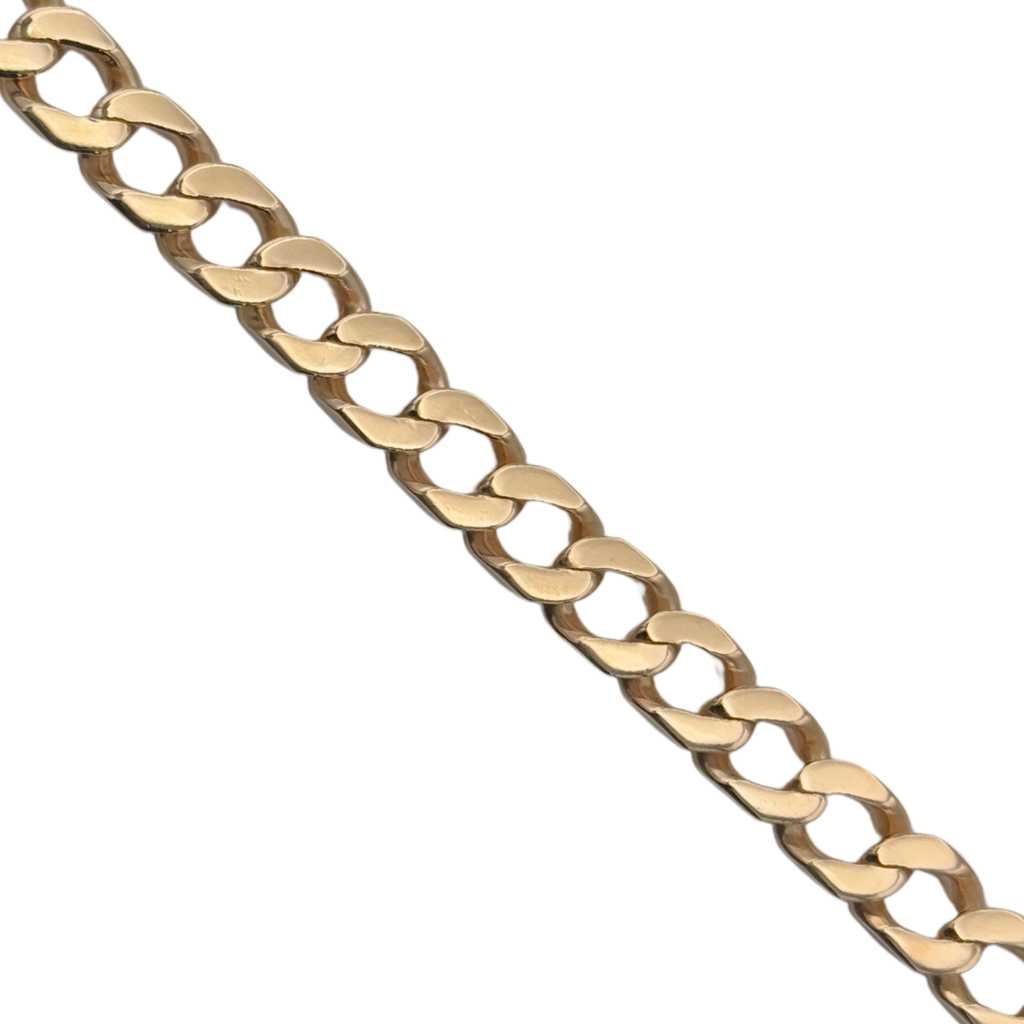 Vintage 14k Solid Rose Gold Curb Link Bracelet