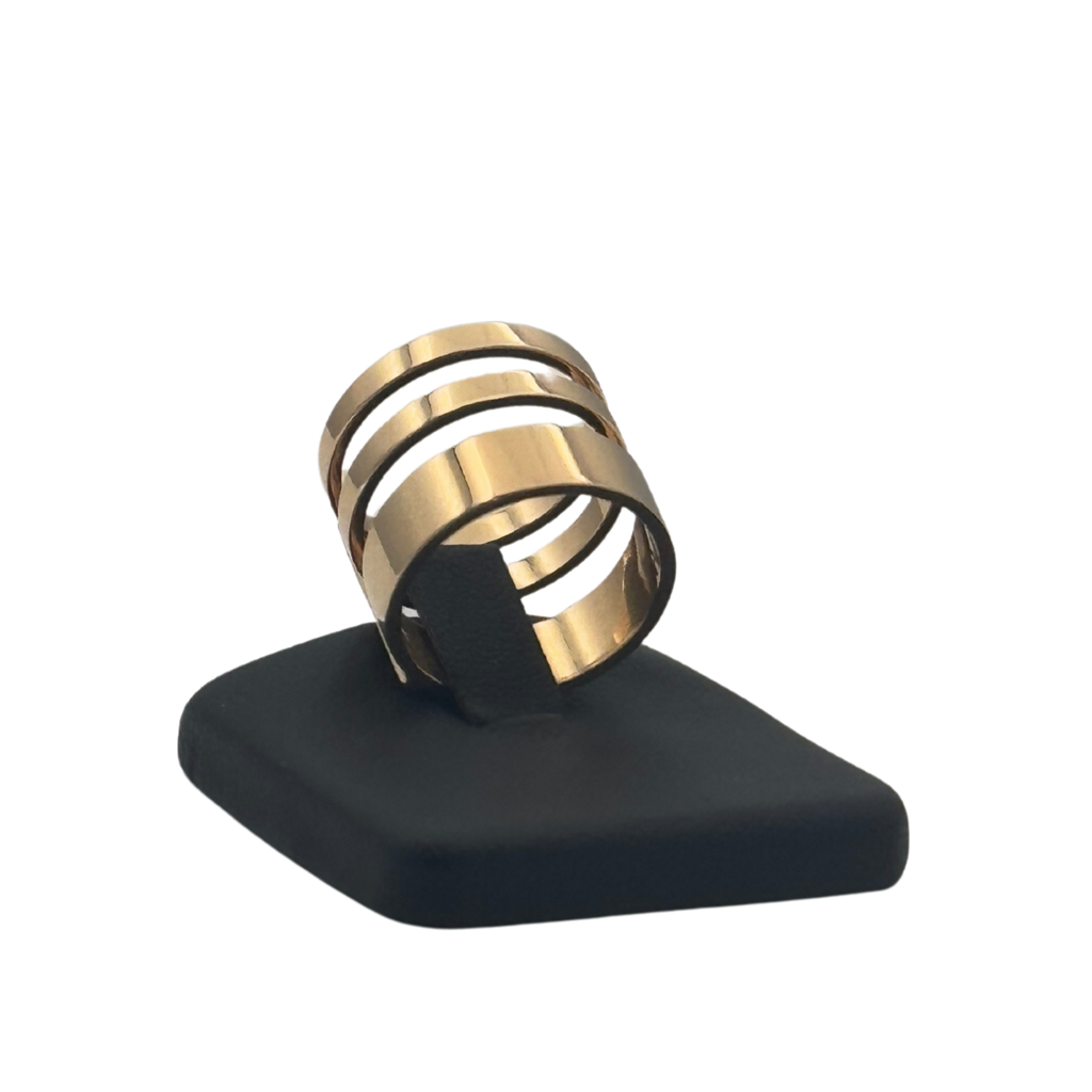 Vintage 18K Yellow Gold 3 Band Ring