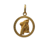 Vintage 18k Yellow Gold Aquarius Zodiac Sign Charm