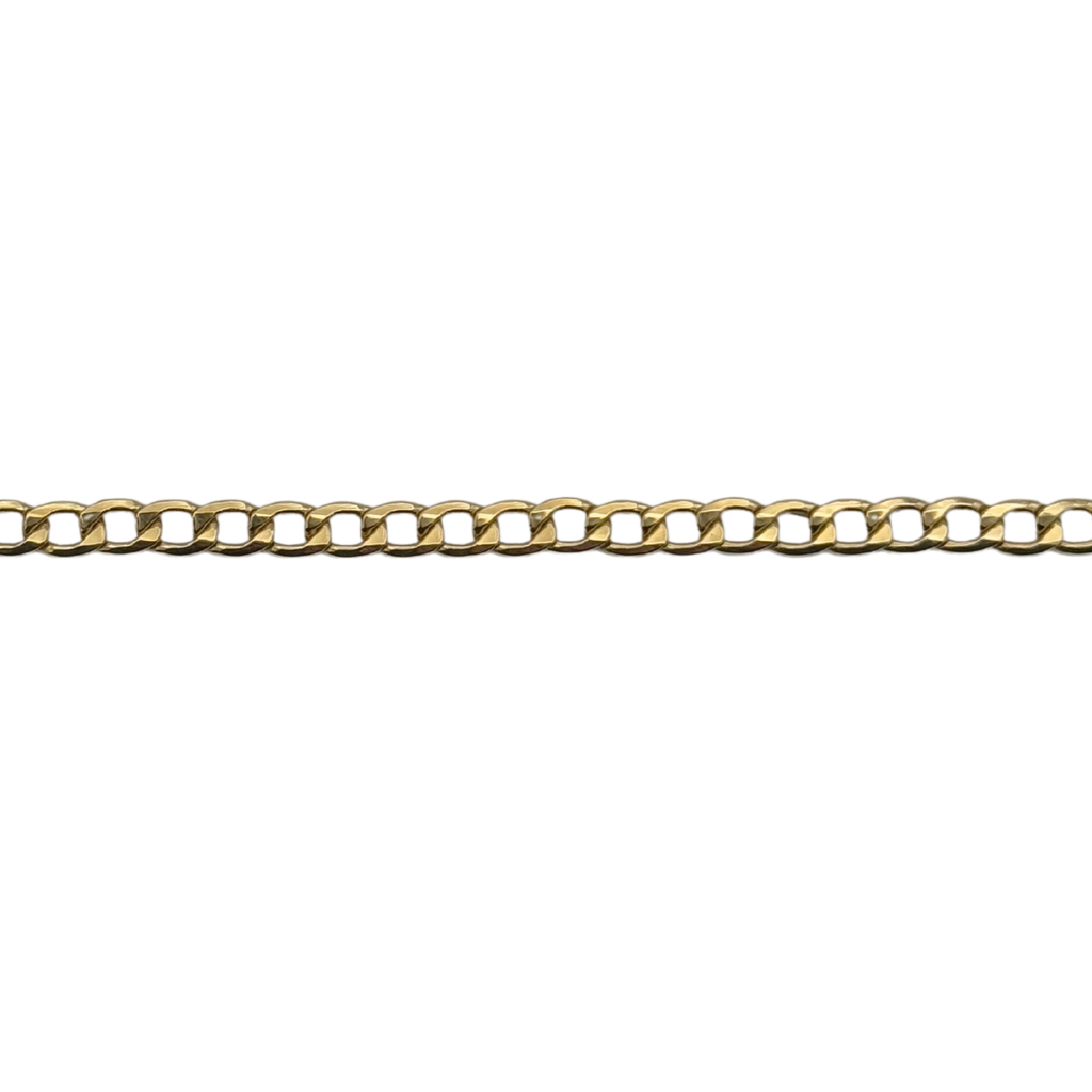 Vintage 18k Yellow Gold Hollow Curb Chain