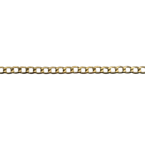 Vintage 18k Yellow Gold Hollow Curb Chain