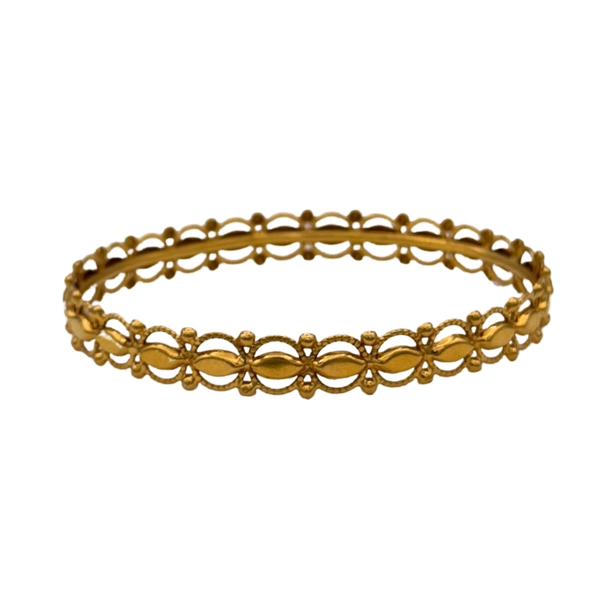 Vintage 21k Yellow Gold Decorative Bangle