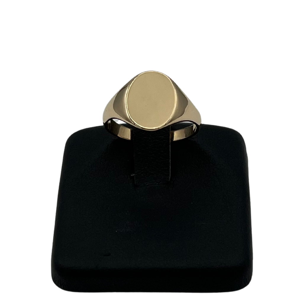 Vintage Birks Signet Ring 12mm x 9mm in 14k yellow gold - daisy exclusive jewellers