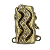Vintage Diamond 14k Yellow Gold Three-Strand 'Zig-Zag' Push Clasp - daisy exclusive jewellers
