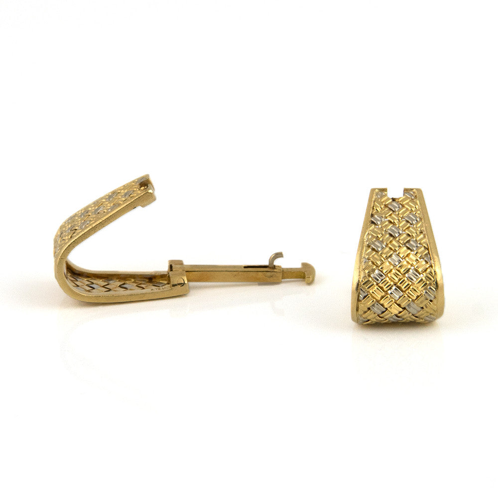 Vintage Italian Two Toned Wrap-around Cufflinks - Westmount, Montreal