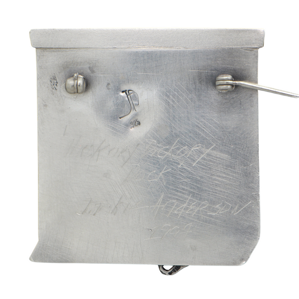 Vintage Signed Jackie Anderson 'Hickory Dickory Dock' Brooch (1997) + Montreal Estate Jewelers