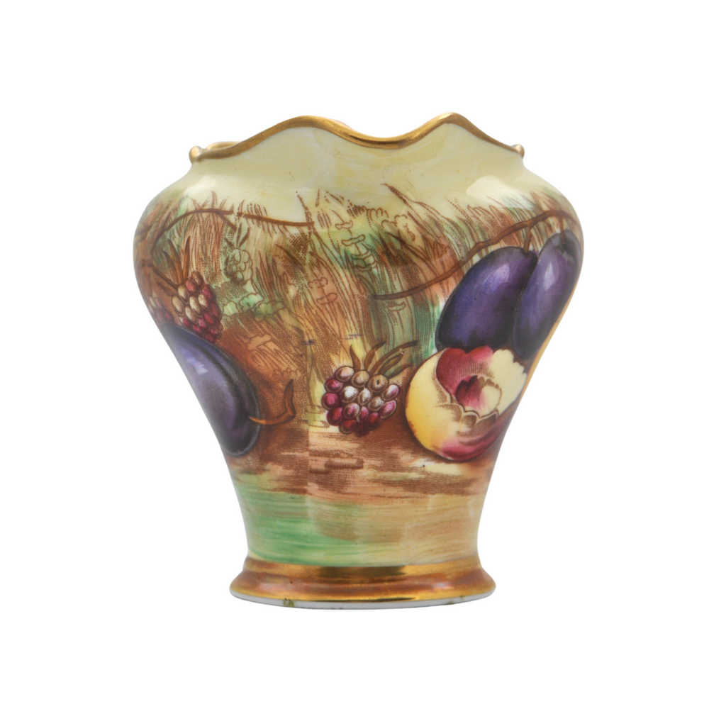 Vintage Aynsley 'Orchard Gold' Creamer and Open Sugar Bowl Set Signed 'N.Brunt' and 'D.Jones' + Montreal Estate Jewelers