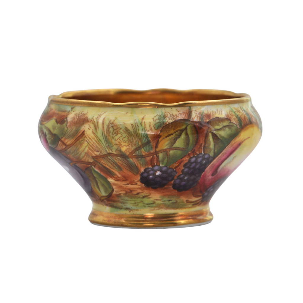 Vintage Aynsley 'Orchard Gold' Creamer and Open Sugar Bowl Set Signed 'N.Brunt' and 'D.Jones' + Montreal Estate Jewelers