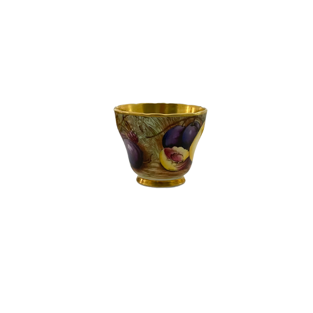 Vintage Aynsley 'Orchard Gold' Small Teacup and Saucer Signed 'N.Brunt' + Montreal Estate Jewelers