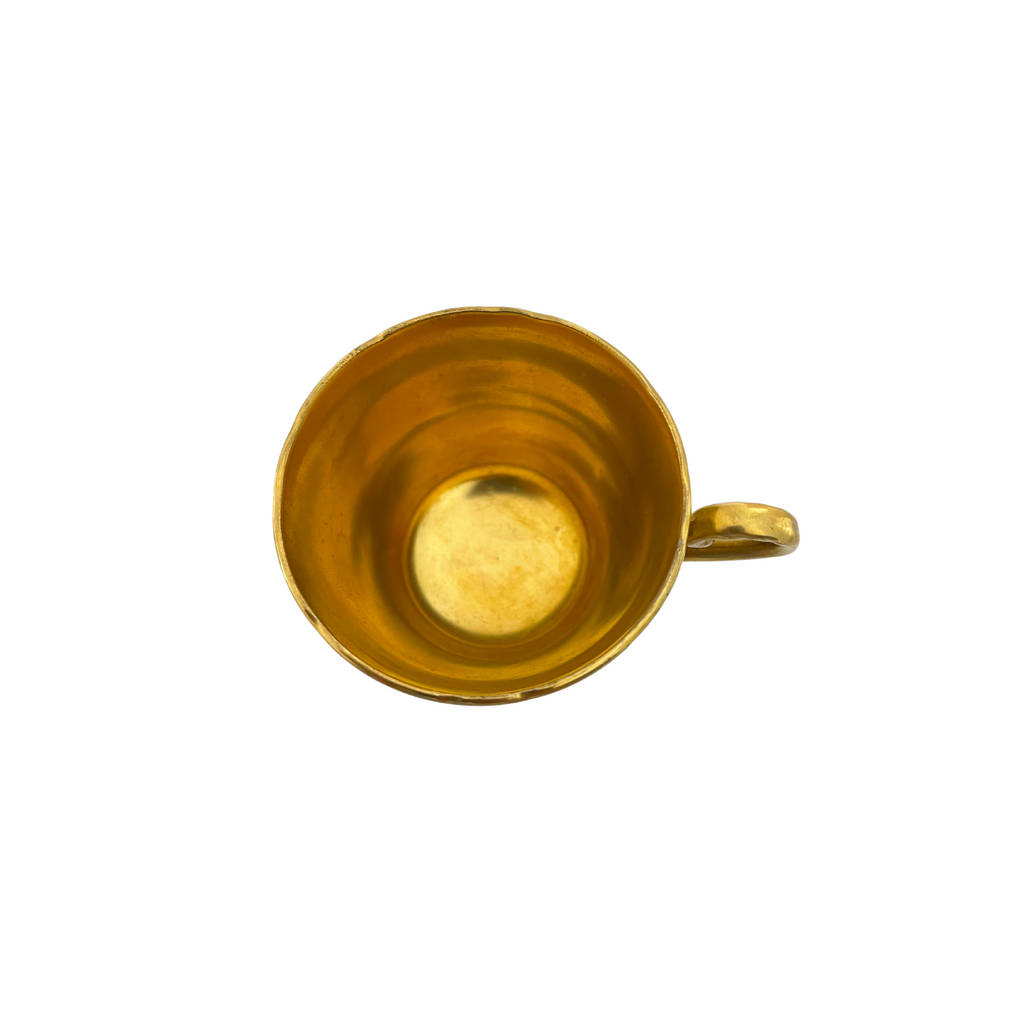 Vintage Aynsley 'Orchard Gold' Small Teacup and Saucer Signed 'N.Brunt' + Montreal Estate Jewelers