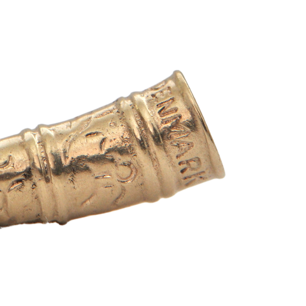 Vintage 14K Yellow Gold Golden Horn of Gallehus Charm + Montreal Estate Jewelers