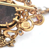 Vintage Italian Rhodochrosite and Lapis Lazuli 18K Yellow Gold Brooch + Montreal Estate Jewelers 