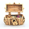 Vintage 14K Yellow Gold Treasure Chest Charm + Estate Jewelers