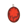 Israeli Carnelian and Sterling Silver Flower Pendant C.1960 + Montreal Estate Jewelers