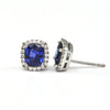 4.30 ct Ceylon Blue Sapphire and 0.25 ct diamond earrings - montreal jewellery design