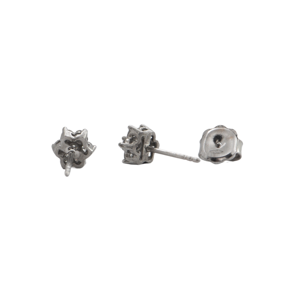 Daisy Exclusive Diamond Platinum Cluster Stud Earring