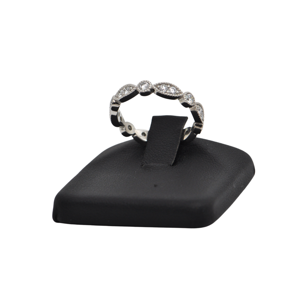 Daisy Exclusive Diamond 18K Gold Eternity Ring + Montreal Estate Jewelers