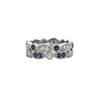 Daisy Exclusive 18K White Gold Sapphire and Diamond Eternity Band + Montreal Estate Jewelers